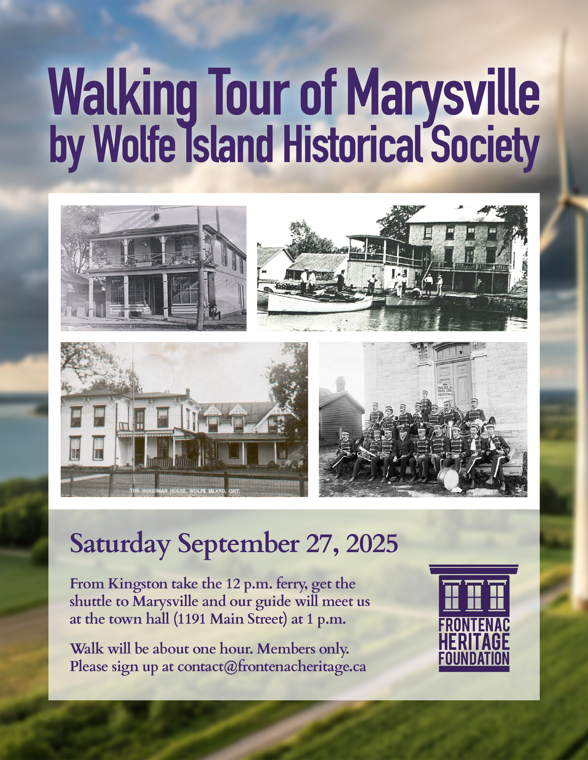 Walking Tour of Marysville by Wolfe Island Historical Society