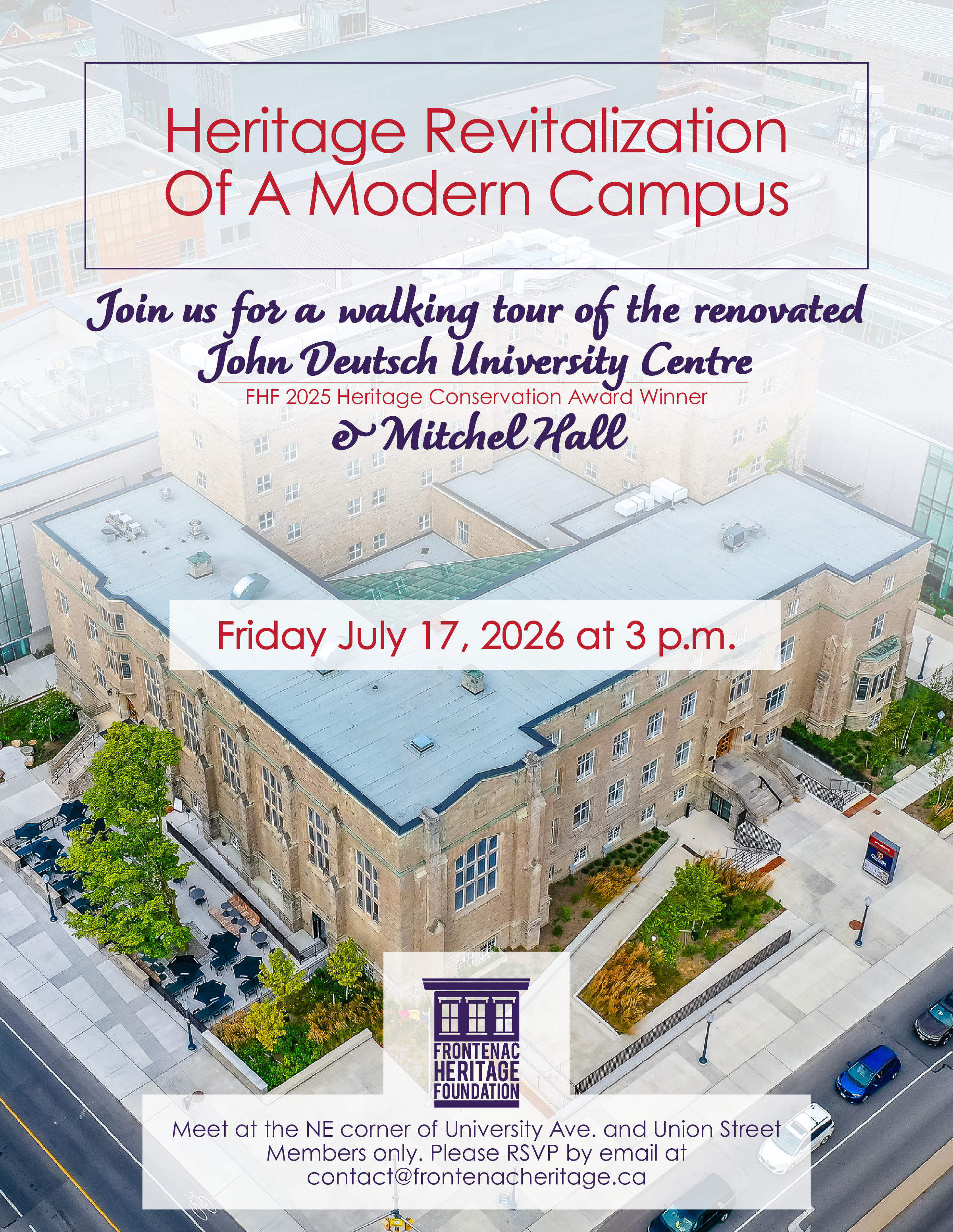 Historic Walking Tour of Queen's University in July 2026